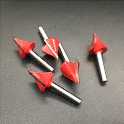 ดอกกัดคาร์ไบด์ 3D V- ประเภทงานไม้ปลายมิลล์รูปตัววีสำหรับเครื่องตัดไม้