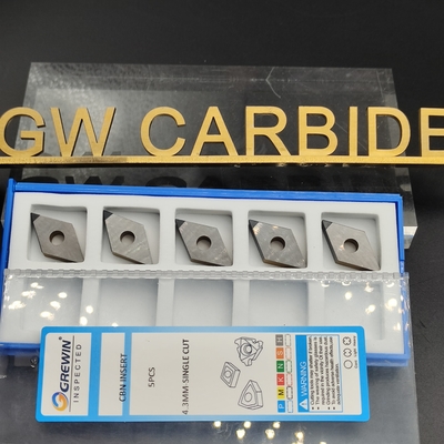 ดอกกัดทังสเตนคาร์ไบด์เพชร PCD / เม็ดมีด CBN แบบตัดเดี่ยว 4.3mm